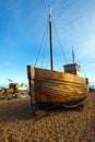 A Hastings Fishing Boat out of water at Rock-a-Nore