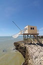 Traditional french fishing cabin. Girond estuary