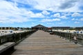 Wooden fishing pier background