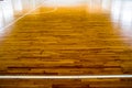 Wooden floor basketball court Royalty Free Stock Photo