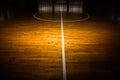 Wooden floor basketball court Royalty Free Stock Photo