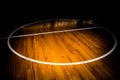 Wooden floor basketball court Royalty Free Stock Photo