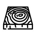 wooden floor line icon vector illustration