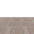 Wooden floor on transparent background. Realistic dark brown wooden surface for your design in perspective view