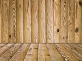 Wooden floor and wall Royalty Free Stock Photo