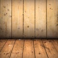 Wooden floor and wall Royalty Free Stock Photo