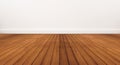Wooden floor and white wall Royalty Free Stock Photo