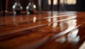 Wooden flooring close up, indoors Table background, domestic room design plank generated by AI