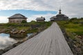 Wooden flooring on the pier