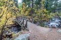 Wooden Foot Bridge Over the Stream