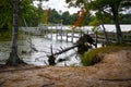 Wooden Foot Bridge Over Water Royalty Free Stock Photo