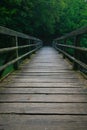 Wooden footbridge