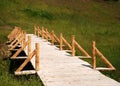 Wooden footbridge Royalty Free Stock Photo