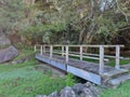 Wooden footbridge across a gully to the Lawry Plunkett Reserve at Balmoral Beach Royalty Free Stock Photo