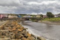 Aberaeron`s Wooden Footbridge Royalty Free Stock Photo