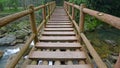 Wooden footbridge Royalty Free Stock Photo