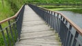 Wooden footbridge Royalty Free Stock Photo