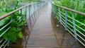 Wooden footbridge