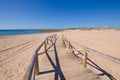 Wooden footpath entrance to Varadero Beach in Canos Meca