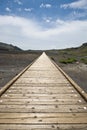 Wooden footpath Royalty Free Stock Photo