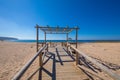 Wooden footpath structure of Varadero Beach in Canos Meca