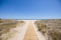 Wooden footway access to Pine Beach in Castellon