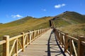 Wooden footway Royalty Free Stock Photo