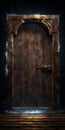 Realistic Wooden Door With Bokeh Lighting - Unreal Engine Render