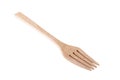 Wooden fork isolated on a white background