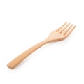 Wooden fork isolated over a white background Royalty Free Stock Photo