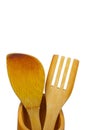 Wooden fork and spoon