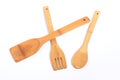 Wooden fork, spoon, spatula