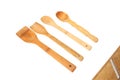Wooden fork, spoon, spatula