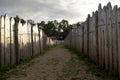 Wooden fortifications Royalty Free Stock Photo