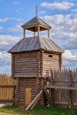 Wooden fortifications of the early middle ages. Reconstruction Royalty Free Stock Photo