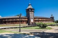 Wooden fortress wall outside Citadel of Baturin Fortress