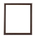 Wooden frame with beige and dark brown for painting or picture isolated on a white background Royalty Free Stock Photo