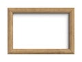 Wooden frame isolated on a white background Royalty Free Stock Photo