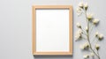 Wooden Frame Mockup: Unique Composition With Minimalist Typography