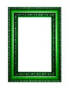 Wooden frame for painting or picture on white background