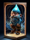 Portrait of a gnome with an expressive face. Royalty Free Stock Photo