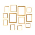 Wooden Frames For Family Photo Collage Set Vector Royalty Free Stock Photo