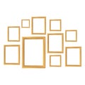 Wooden Frames For Pictures Collage Set Vector Royalty Free Stock Photo