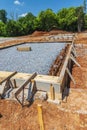 Wooden Framework For Concrete Slab of New Commercial Construction