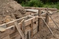 Wooden framing for new foundation