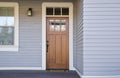 Wooden Front Door of a Home Royalty Free Stock Photo