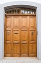 Wooden frontdoor. Royalty Free Stock Photo