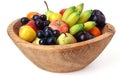 Wooden fruit bowl Royalty Free Stock Photo