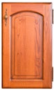 Wooden furniture door with handle Royalty Free Stock Photo