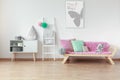 Wooden furniture in kid room Royalty Free Stock Photo